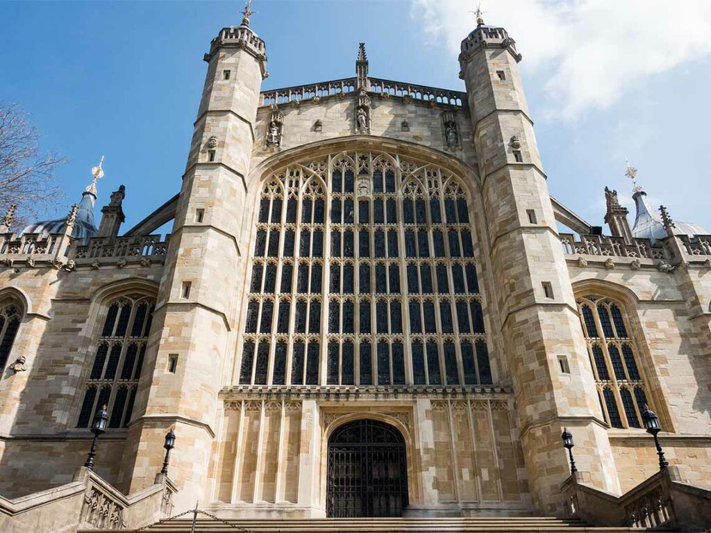 entrance and main facade of St George's Chapel, England