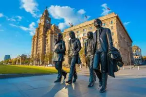 tour guide at The Beatles Statue, Liverpool